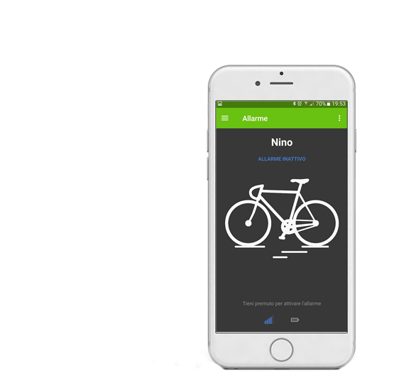 NINO BIKE ALARM: allarme controllabile da smartphone applicabile a